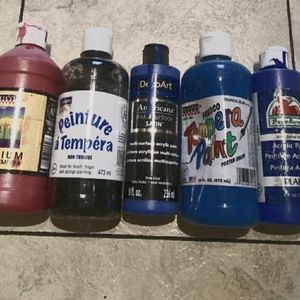Lot of Tempéra/Satin/Acrylic Paints